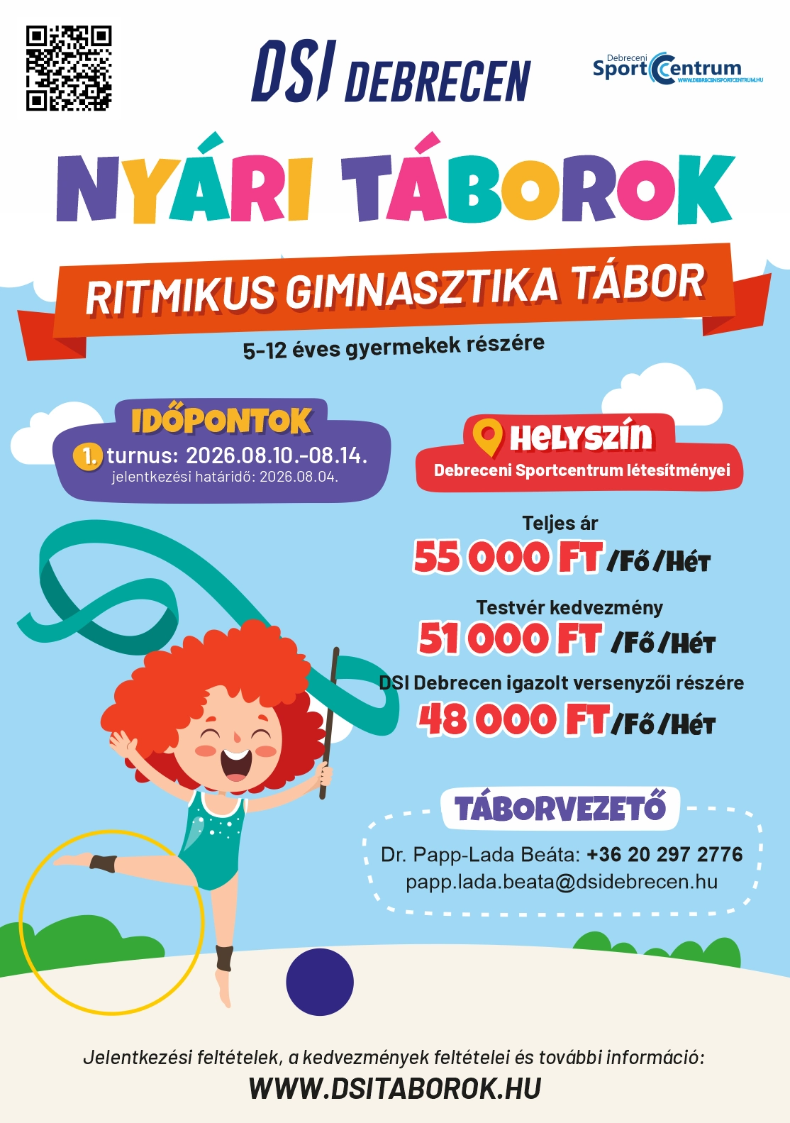 Ritmikus gimnasztika tábor